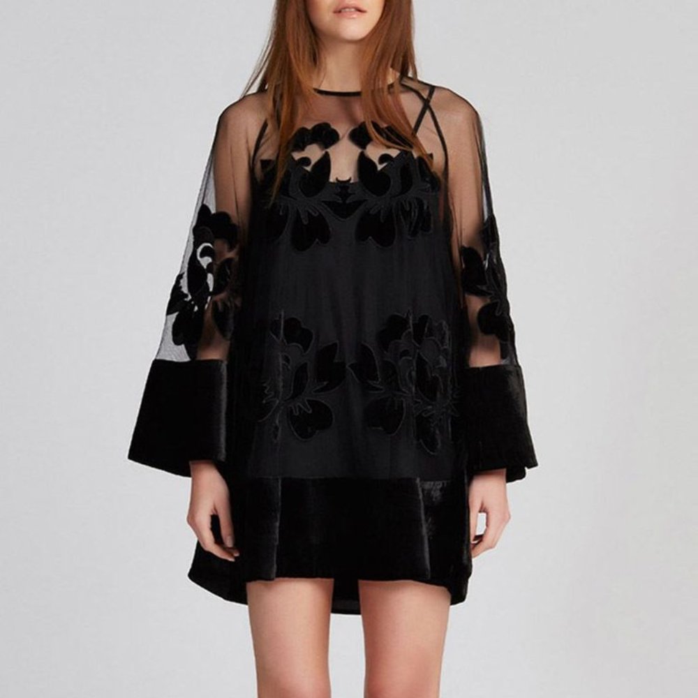 Alice McCALL Sheer Bell Sleeve Dress